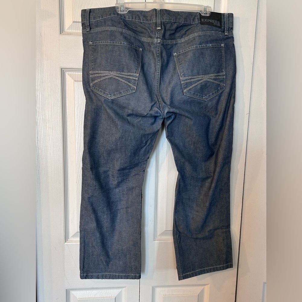 Express Medium Blue Men's Relaxed Jeans - Picture 2 of 6